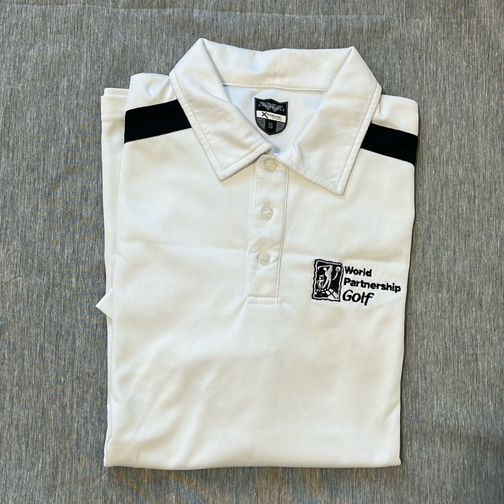Supper Golf T-Shirt ,White Ridge Brand Xtreme   Small For Men’s , Dry Fit, white